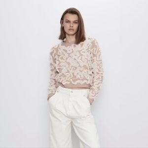 Zara sweater with ribbon detail